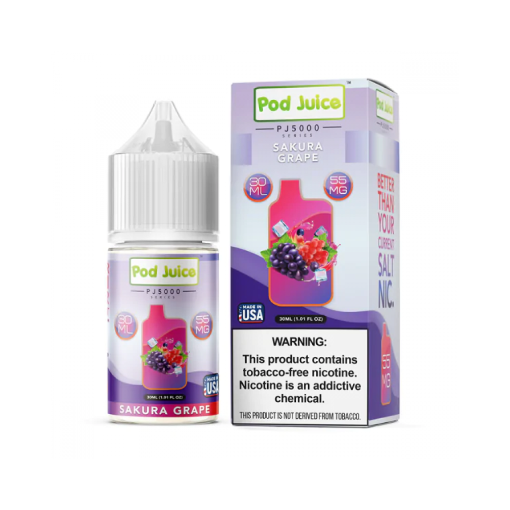 Pod Juice PJ5000 Salt Nic Vape Juice - 30mL 5% NFD Pod Juice PJ5000 Salt Nic Vape Juice - 30mL 5% NFD